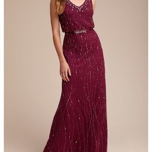 Bhldn Ariana Pappell Brooklyn Black Cherry Dress